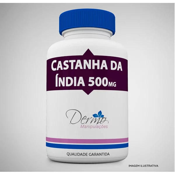 A imagem mostra um exemplo do recepiente onde contém castanha da Índia.