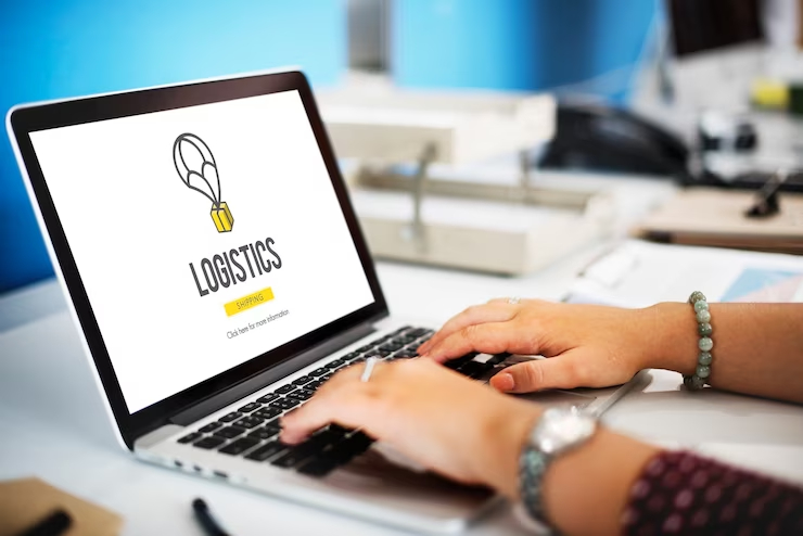 A imagem mostra uma representação da logística para e-commerce.