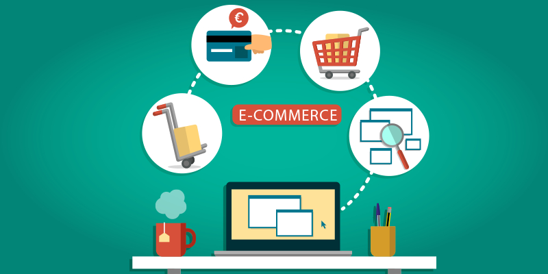 A imagem mostra uma representação da logística para e-commerce.